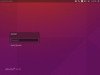 Ubuntu Login Screen
