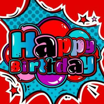 Happy BirtHDay Design Vector Name Cartoon Styles