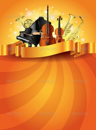 Musical Instruments Golden Vector Background Miscellaneous Vectors