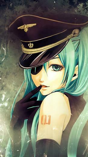 Wallpaper Anime Girl Hair Pirate Miku Sony