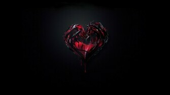 Black Hearts Wallpaper Art HD Desktop