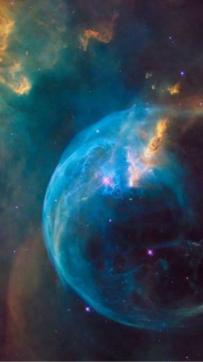 Supernova Blue Bubble Explosion Hubble Android Wallpaper
