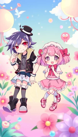 Kuromi And Melody Wallpaper