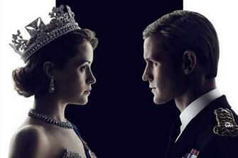 The Crown La Reine Elizabeth Ii S Affiche Avec Son Mari