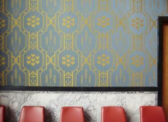The Damask Wallpaper Originally Designed By Norwegian Textile