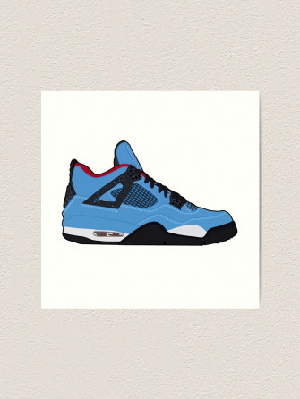 Jordan Travis Scott Cactus Jack Art Print By