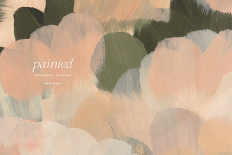 April Painted Abstract Background Little Valley Studio