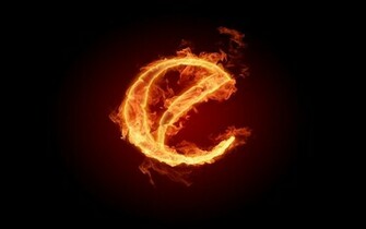 HD Burning Fire Letter O Background Wallpaper
