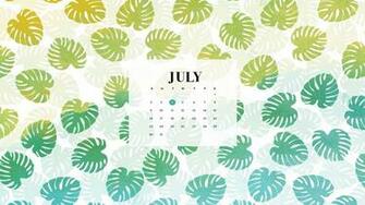 Wallpaper For July Six Leaf Design Logo Branding