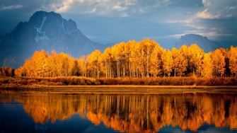 Autumn Trees On Lake Wallpaper HD Nature 4k