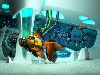 Fish 3d Screensavers Cyberfish Sci Fi Aquarium Screensaver