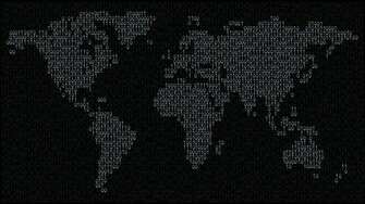 Binary Numbers Maps Digital Art World Map Wallpaper Background