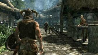 Skyrim Background With One Of The Many Villages
