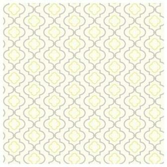 York Sure Strip Yellow Small Trellis Removable Wallpaper Asian