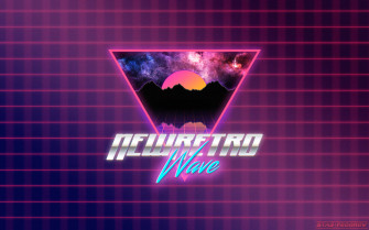 Newretrowave Purple Aesthetic Laptop Wallpaper