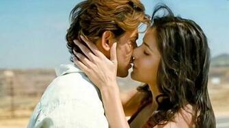 Katrina Kaif With Hriti Roshan Hot Kiss HD Wallpaper