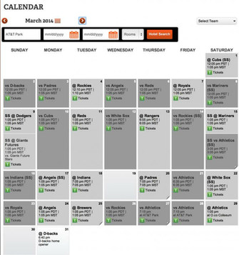 San Francisco Giants Schedule Home And Away