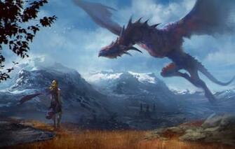 Wallpaper Flight Mountains Dragon Girl Art Game Of Thrones
