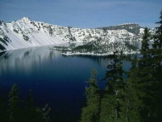 Crater Lake In Winter Oregon