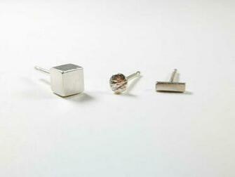 Handmade Mismatched Earring Triple Set Victoria Grace Silversmith