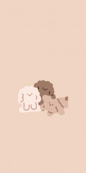 Cute Pastel Brown iPhone Wallpaper