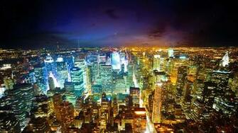 Architecture Big City Night Wallpaper HD