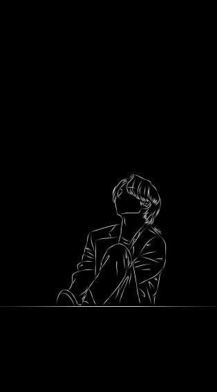 Black Wallpaper Line Art Image And