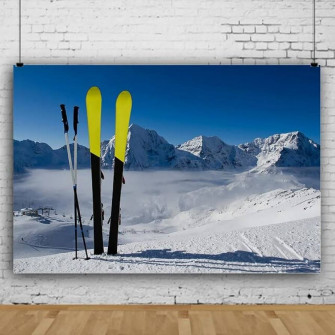 Amazon Vinyl Winter Skiing Snow Mountain Photography