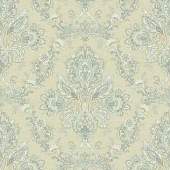 Kerala Cream Jacobean Damask Wallpaper Warehouse