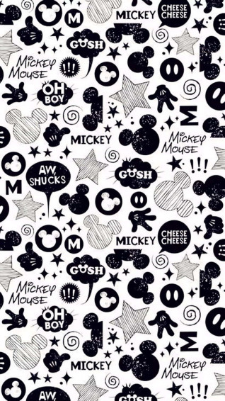 Mickey Mouse Desktop Wallpaper Black And White