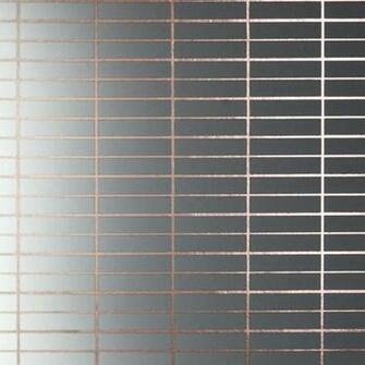 Grid Metallic Copper Rose And White Wallpaper