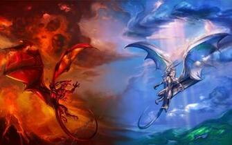 Fire Ice Dragon HD Wallpaper New