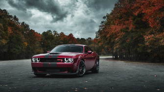 Dodge Challenger Srt Hellcat Widebody Front Look 4k HD Wallpaper Image