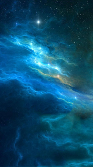 Cool iPhone Xs Max Blue Galaxy Wallpaper