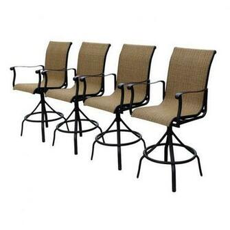 Allen Roth Safford Sling Seat Swivel Bar Chairs Set Of Lowe S