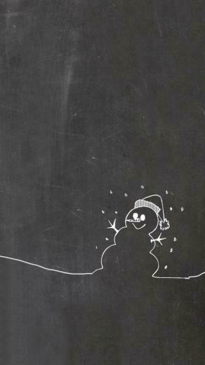 Winter iPhone iPad Wallpaper Chalk Awesomeness Christmas