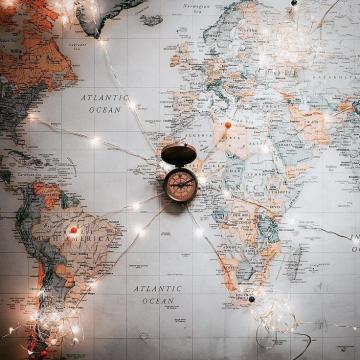 Map Aesthetic Brown Travel Wallpaper