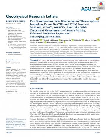 Pdf First Simultaneous Lidar Observations Of Thermosphere