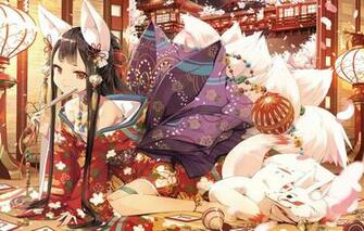 Wallpaper Animal Anime Art Girl Yukata Youkai Image For
