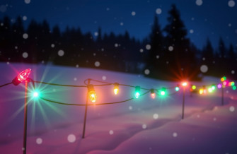 Blinking Christmas Lights Wallpaper