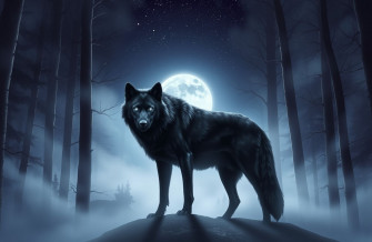 Cool Black Wolf Wallpaper