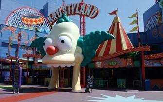 Wallpaper Clown Universal Studios Hollywood The Simpsons Ride