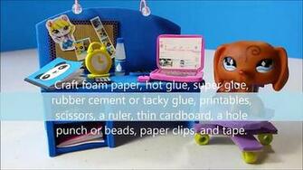 Diy Lps Doll Computer Desk Plus Accessories Alarm Clock