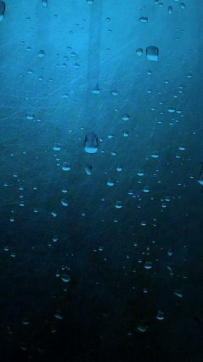 Other Minimalistic Blue Rain On Window Wallpaper