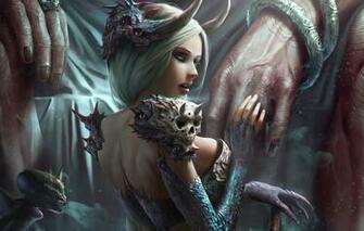 Wallpaper Girl Hands Demoness Zeen Chin Imp Image For Desktop