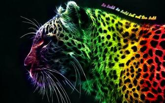 Rainbow Leopard Background Wallpaper