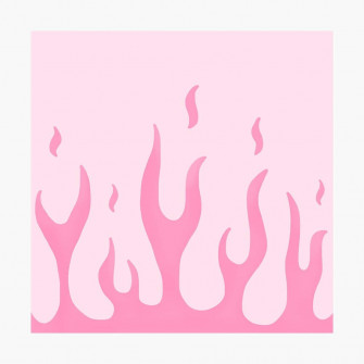 A Pink Flames With White Wallpaper