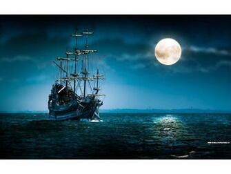 Sailboat On Full Moon Wallpaper In Resolution