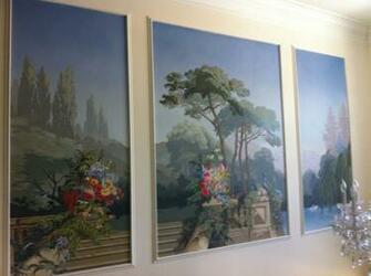 Painted Mural Reproduction Of S Zuber Wallpaper Mjp Studios Ct Ny