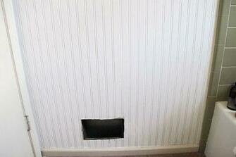 Beadboard Wallpaper Coastal Casual Baths